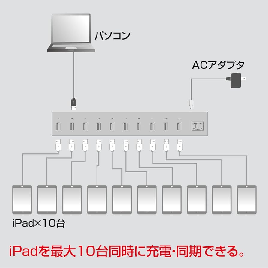Amazon.com: Sanwa Supply USB 2.0 10-Port Hub USB-2HCS10